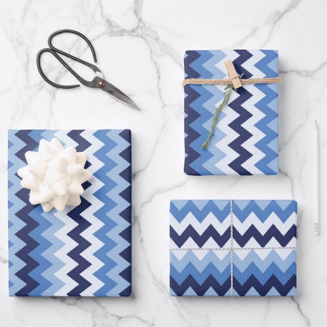 Zigzag pattern 1 wrapping paper sheets (Front)