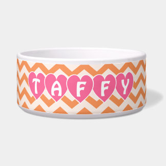 Zigzag Pattern and Hearts Bowl