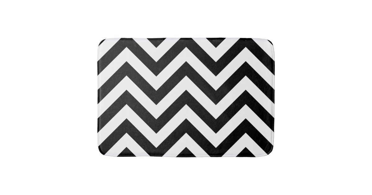 Zigzag Pattern Black White Bathroom Mat Zazzle Com - Black And White Bathroom Rug Zigzag Pattern Black White Bathroom Mat Zazzle Com - Black And White Bathroom Rug