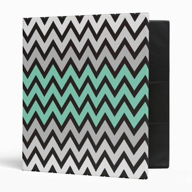 ZIGZAG pattern - black white grey + your idea Binder (Front/Inside)