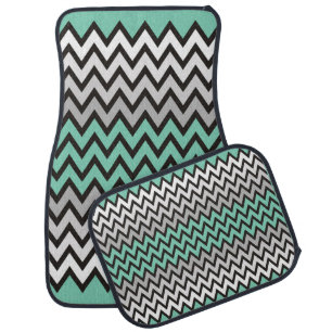 ZIGZAG pattern - black white grey + your idea Car Mat