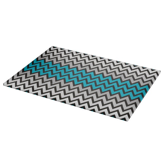 ZIGZAG pattern - black white grey + your idea Cutting Board (Corner)