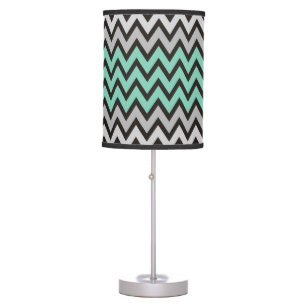 ZIGZAG pattern - black white grey + your idea Table Lamp