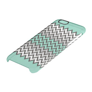 ZIGZAG pattern - black white grey + your idea Clear iPhone 6/6S Case