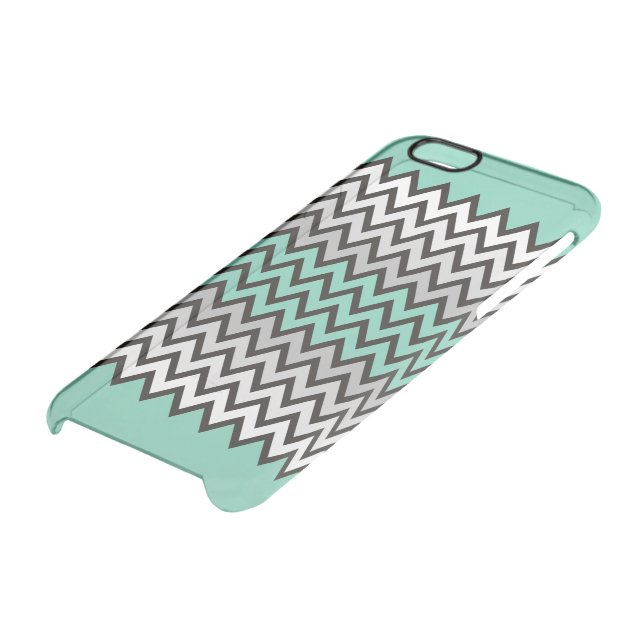 ZIGZAG pattern - black white grey + your idea Uncommon iPhone Case (Bottom)