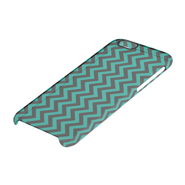 ZIGZAG pattern - black + your background & ideas Uncommon iPhone Case (Bottom)