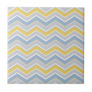 Zigzag pattern ceramic tile