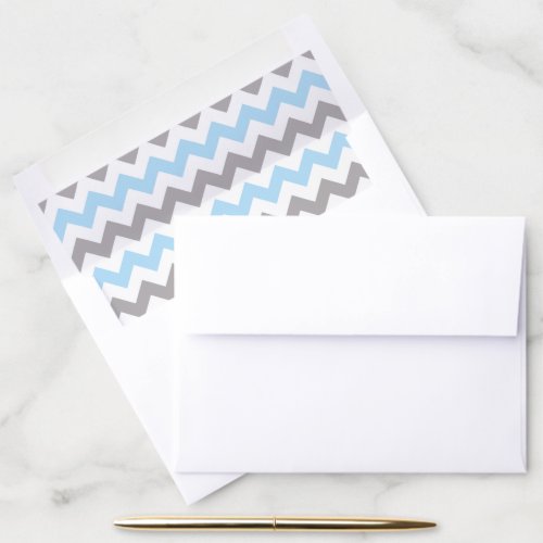 Zigzag Pattern Chevron Pattern Blue Gray Envelope Liner