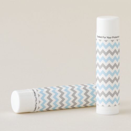 Zigzag Pattern Chevron Pattern Blue Gray Lip Balm