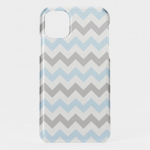 Zigzag Pattern Chevron Pattern Blue Gray iPhone 11 Case