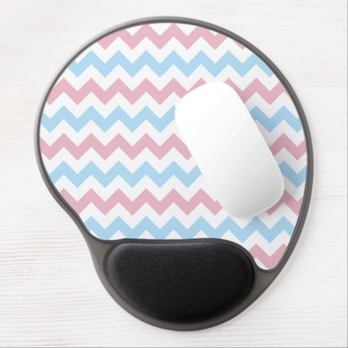 Zigzag Pattern Chevron Pattern Blue Pink Gel Mouse Pad