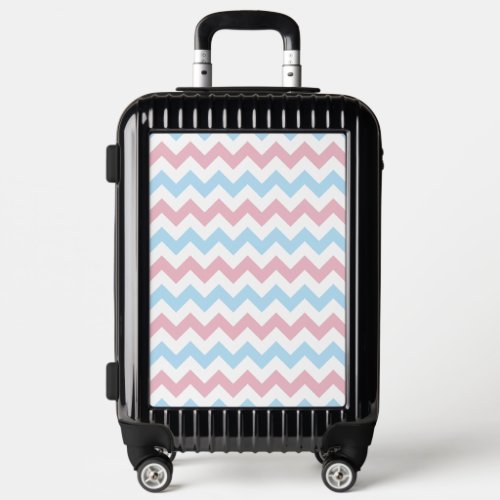 Zigzag Pattern Chevron Pattern Blue Pink Luggage