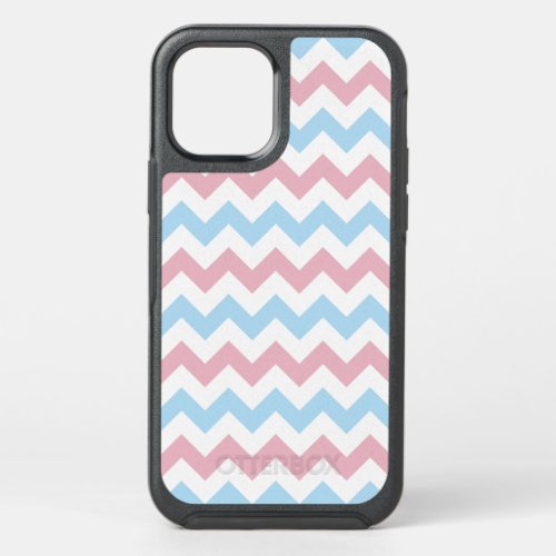 Zigzag Pattern Chevron Pattern Blue Pink OtterBox Symmetry iPhone 12 Case