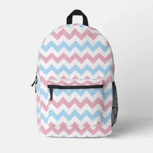 Zigzag Pattern Chevron Pattern Blue Pink Printed Backpack