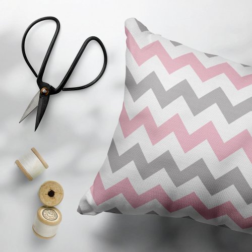 Zigzag Pattern Chevron Pattern Pink Gray Pet Bed