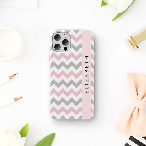 Zigzag Pattern Chevron Pattern Pink Your Name iPhone 12 Pro Case