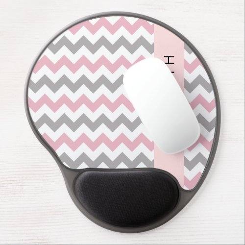 Zigzag Pattern Chevron Pattern Pink Your Name Gel Mouse Pad