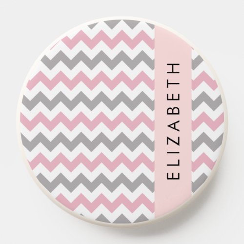 Zigzag Pattern Chevron Pattern Pink Your Name PopSocket