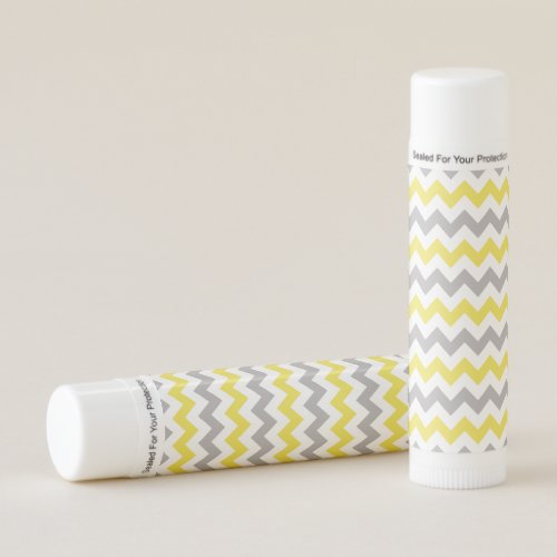 Zigzag Pattern Chevron Pattern Yellow Gray Lip Balm