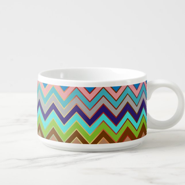 ZIGZAG pattern - colored + your ideas Bowl (Left)