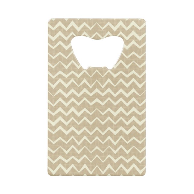 Zigzag pattern credit card bottle opener (Front)