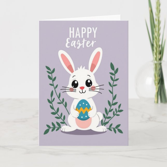 Zigzag Pattern Easter Card (Front)