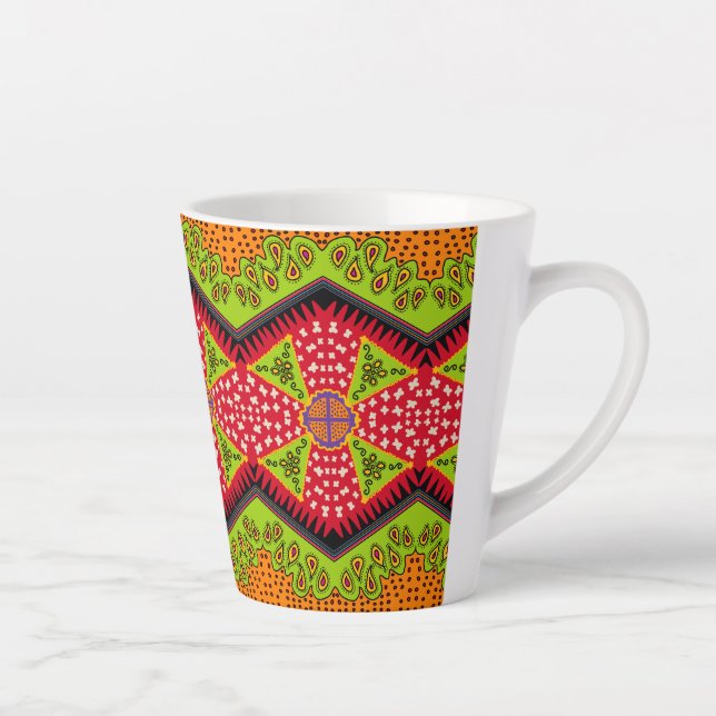 zigzag pattern latte mug (Right)