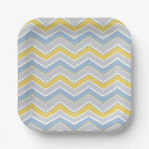 Zigzag pattern paper plates
