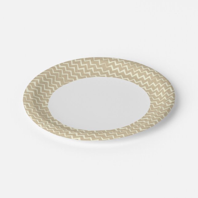 Zigzag pattern paper plates (Angled)