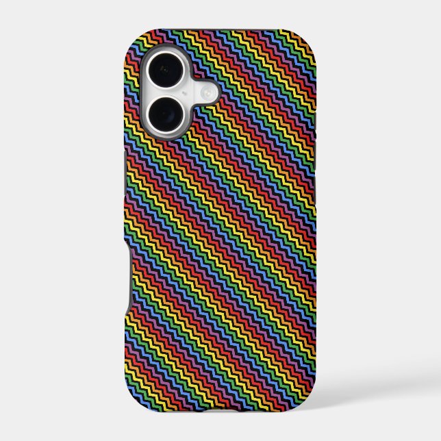 ZigZag Pattern Rainbow Iphone Case (Back)