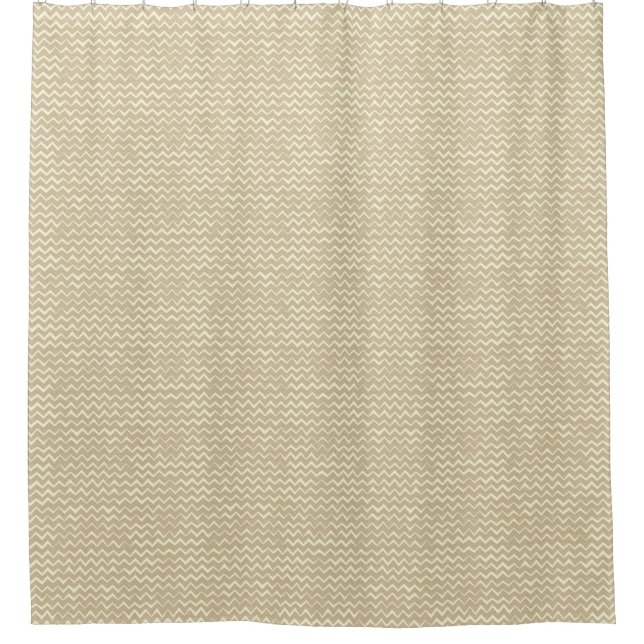Zigzag pattern shower curtain (Front)