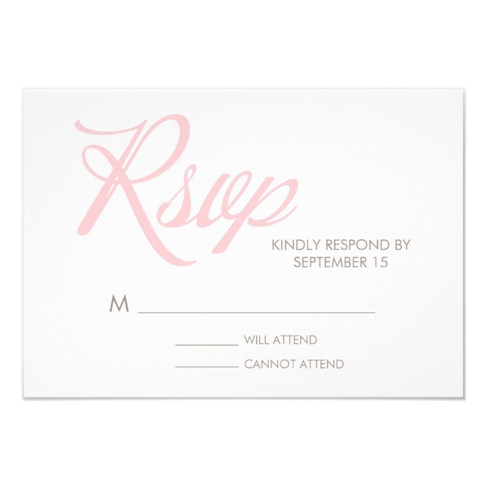 Zigzag Pattern Wedding Response Card