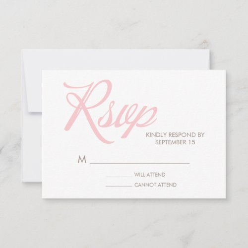 Zigzag Pattern Wedding Response Card