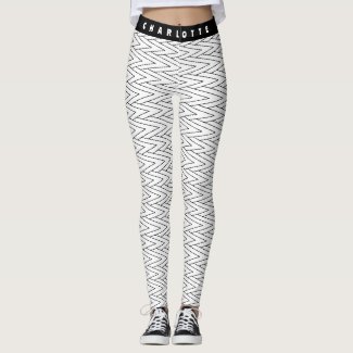 Zigzag Pattern White Geometric Name Yoga 