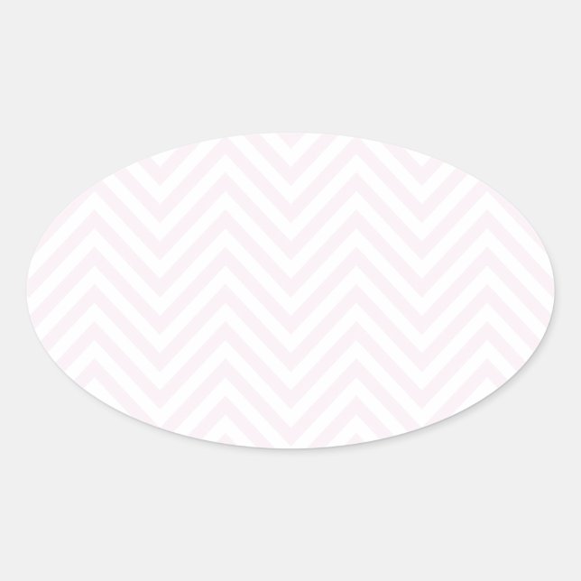 ZigZag Personalisable pattern Background Template Oval Sticker (Front)