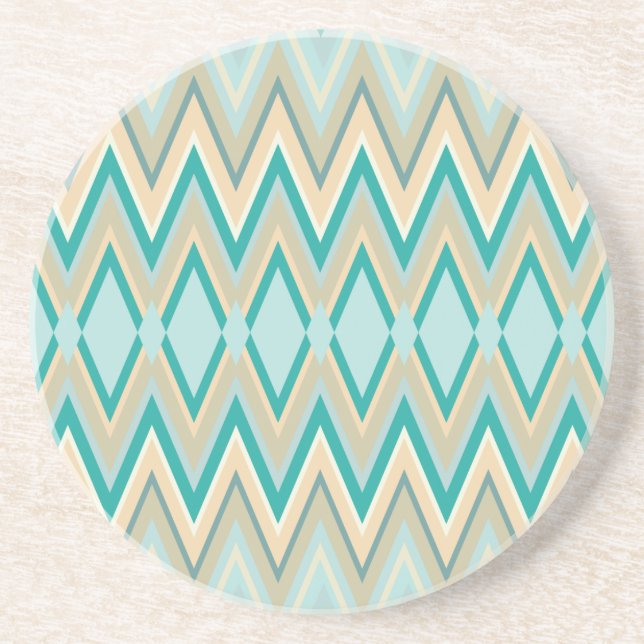 zigzag-phones diagonal drink coaster (Front)