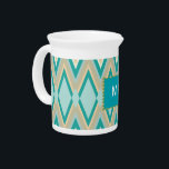 zigzag-phones diagonal drink pitcher<br><div class="desc">We are celebrating the New 2013 color trends in this fun scribble chevron zigzag pattern - using colors from the new COLOR PALETTE 2013 - We have left all of the images used in this design customizable - You can play with them to your hearts content- Click the orange 'Customize...</div>