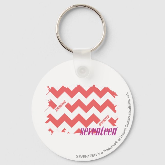 ZigZag Pink 2 Keychain (Front)