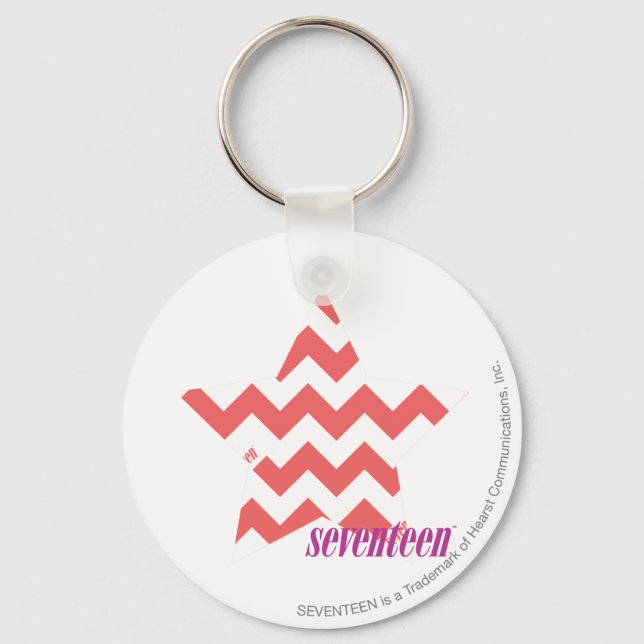 ZigZag Pink 4 Keychain (Front)