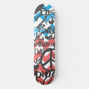 ZigZag Pink-Aqua Skateboard Deck