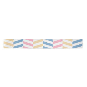 Zigzag pink blue yellow pastel minmal retro modern satin ribbon