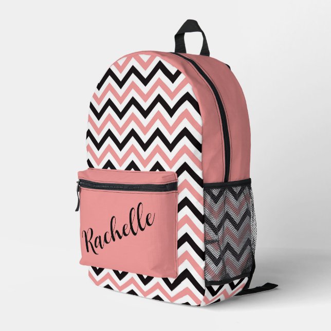  Zigzag Pulse Backpack — Personalized Style  (Back Corner Right)
