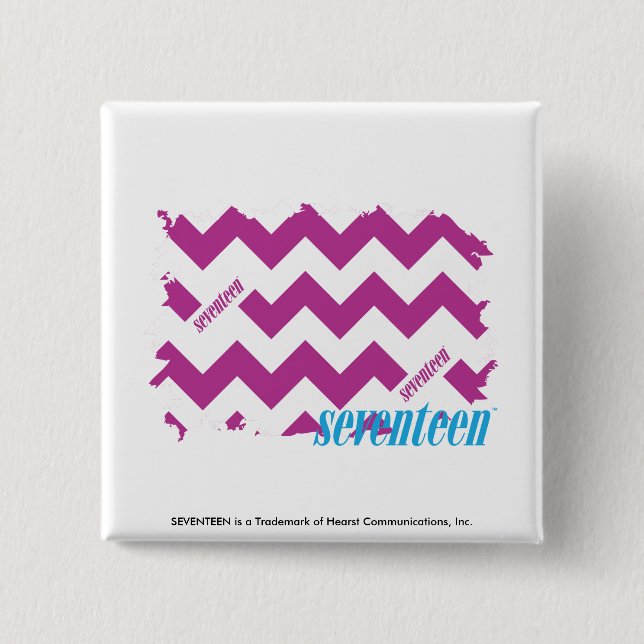 ZigZag Purple 3 Pinback Button (Front)