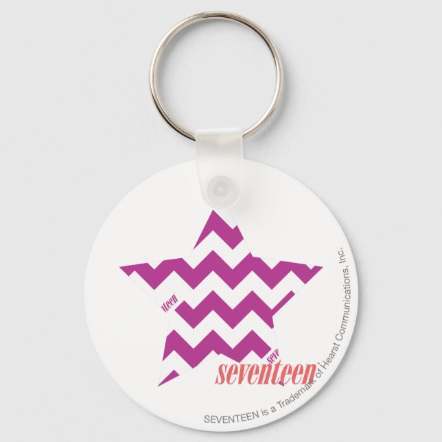 ZigZag Purple 4 Keychain (Front)