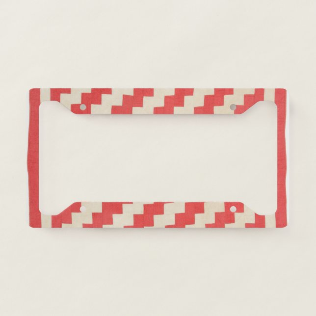 Zigzag Quilt License Plate Frame (Front)