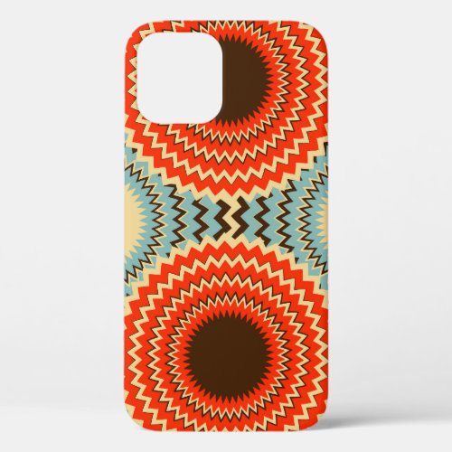 Zigzag Rings Eyes Blue Red iPhone 12 Case