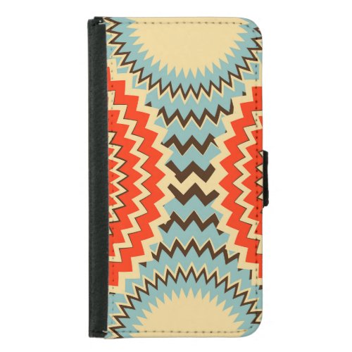 Zigzag Rings Eyes Blue Red Samsung Galaxy S5 Wallet Case