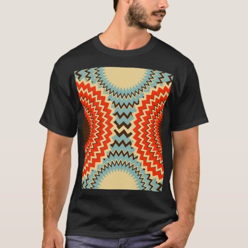 Zigzag Rings Eyes Blue Red T_Shirt