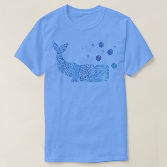 Zigzag Sperm Whale T-Shirt (Design Front)