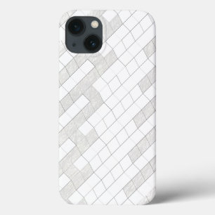 zigzag squares in gray iPhone 13 case